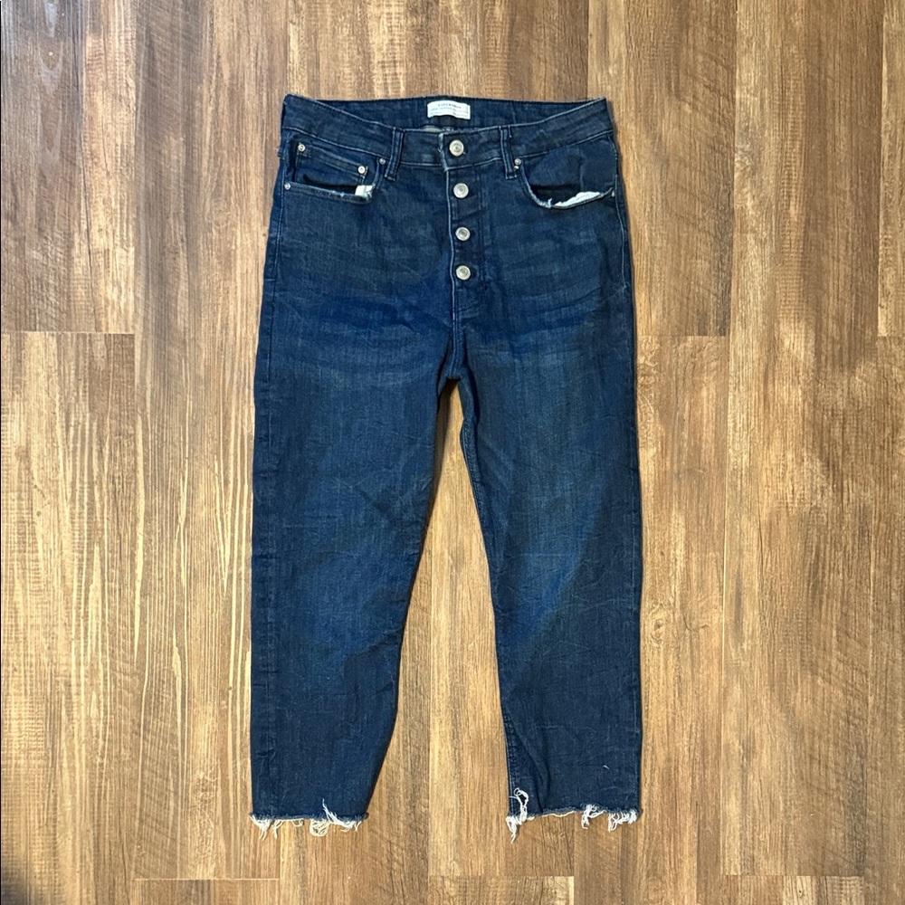 Zara Woman Distressed Jeans